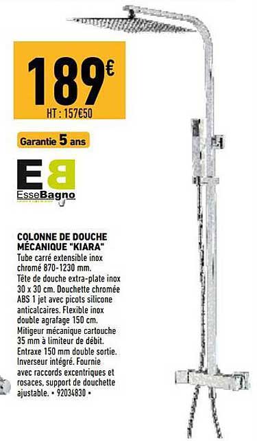 colonne de douche mécanique "kiara" essebagno