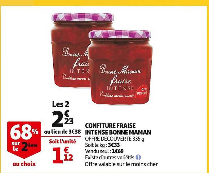 confiture fraise intense bonne maman