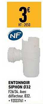 entonnoir siphon ø32