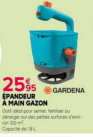 épandeur à main gazon gardena