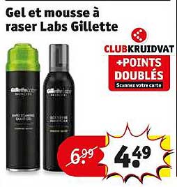 gel et mousse à raser labs gillette