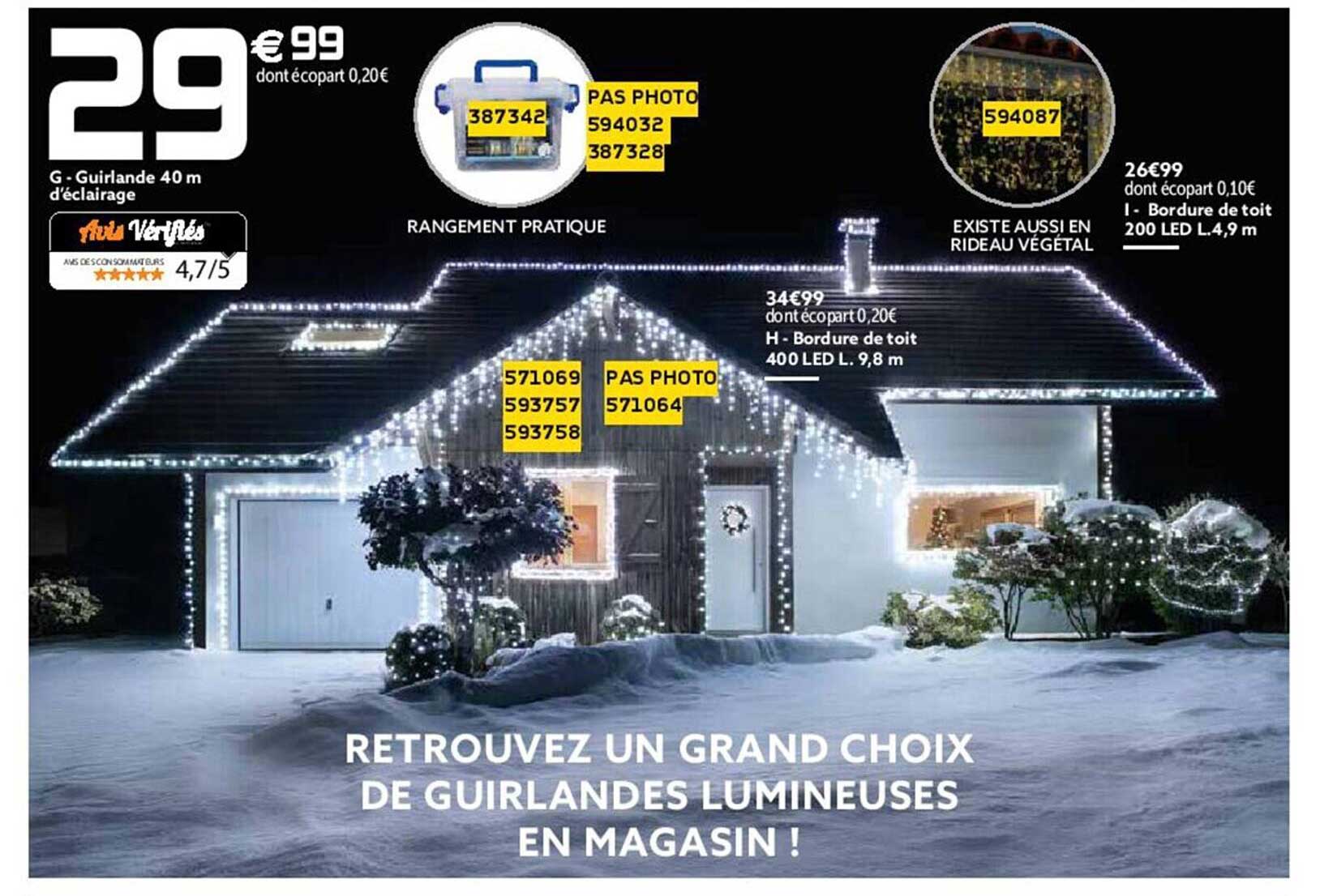 guirlande 40 m d'éclairage