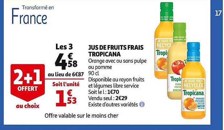 Jus De Fruits Frais Tropicana