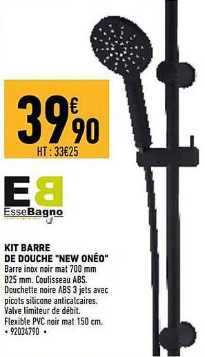 kit barre de douche "new onéo" essebagno