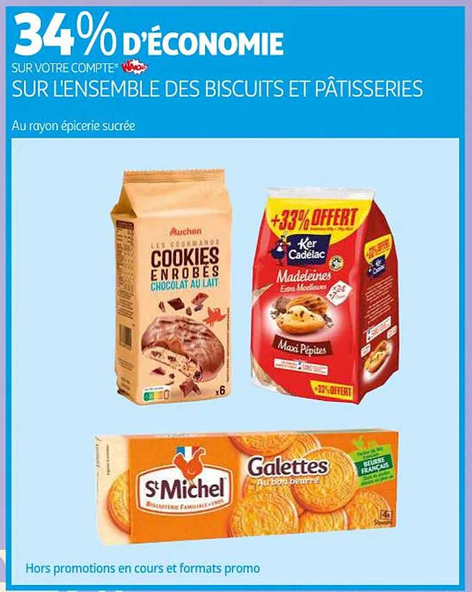 l'ensemble des biscuits et pâtisseries