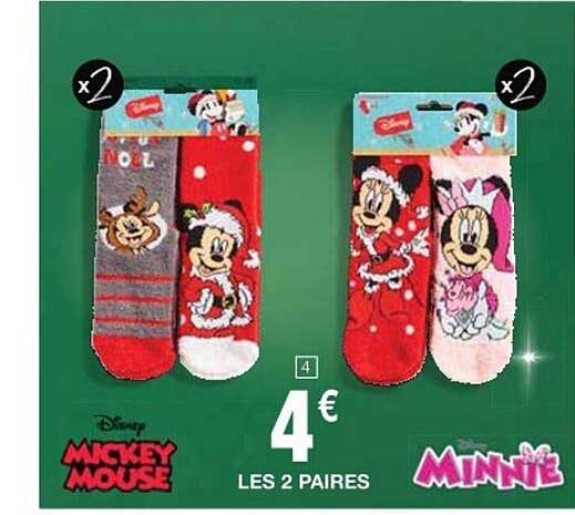 les 2 paires mickey mouse, minnie