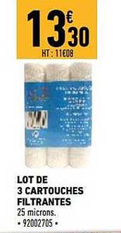 lot de 3 cartouches filtrantes