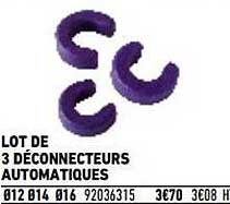 lot de 3 déconnecteurs automatiques