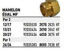 mamelon égal mf