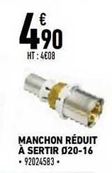manchon réduit à sertir ø 20-16