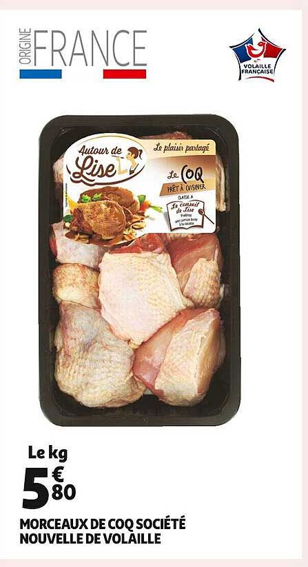 morceaux de coq société nouvelle de volaille