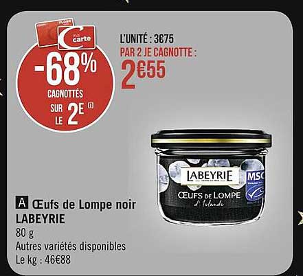 œufs de lompe noir labeyrie