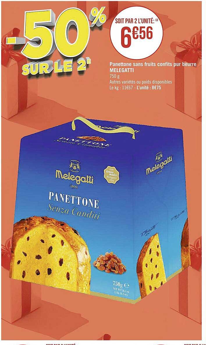 panettone sans fruits confits par beurre melegatti