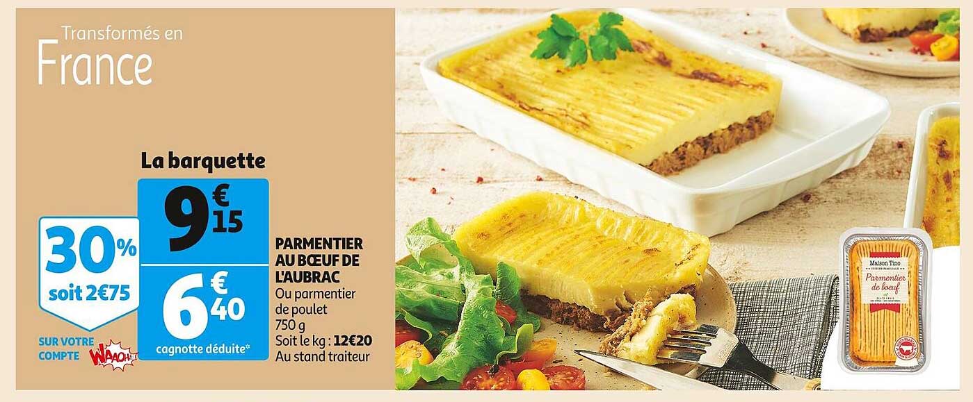 parmentier au bœuf de l'aubrac