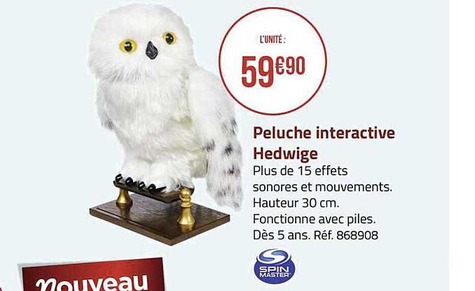 peluche interactive hedwige spin master