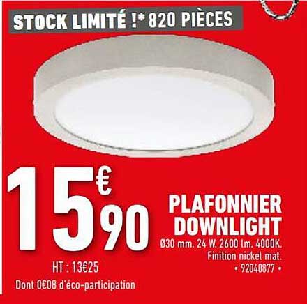 plafonnier downlight