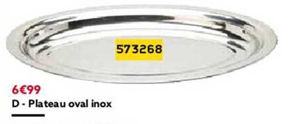 plateau oval inox
