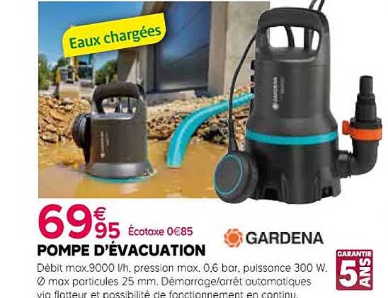 pompe d'évacuation gardena