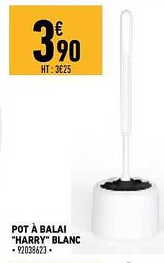 pot à balai "harry" blanc