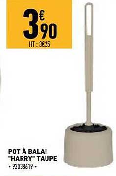 pot à balai "harry" taupe