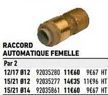 Raccord Automatique Femelle