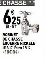 Robinet De Chasse équerre Nickelé