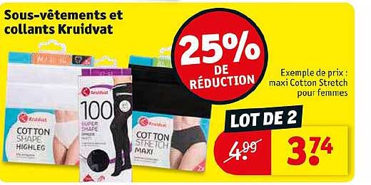 sous-vêtements et collants kruidvat