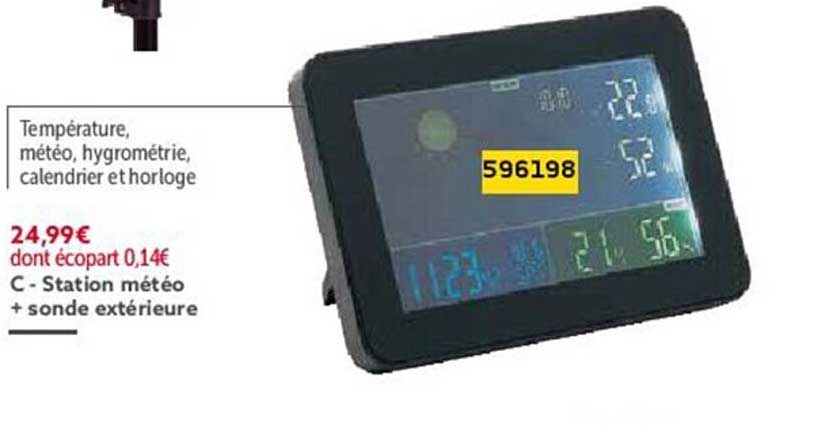 station météo + sonde extérieure