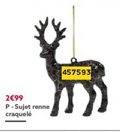 sujet renne craquelé