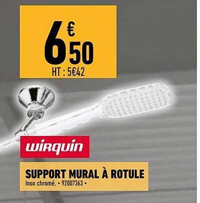 support mural à rotule wirquin
