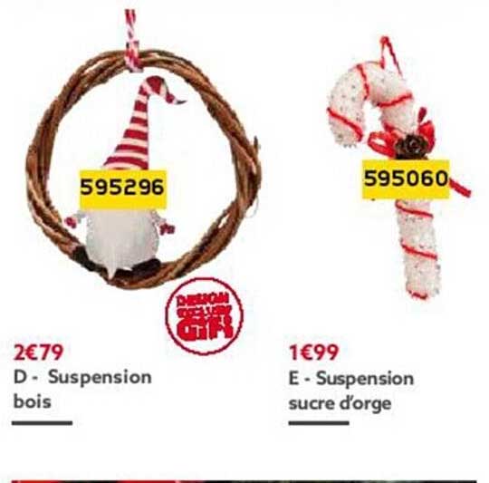 suspension bois, suspension sucre d'orge