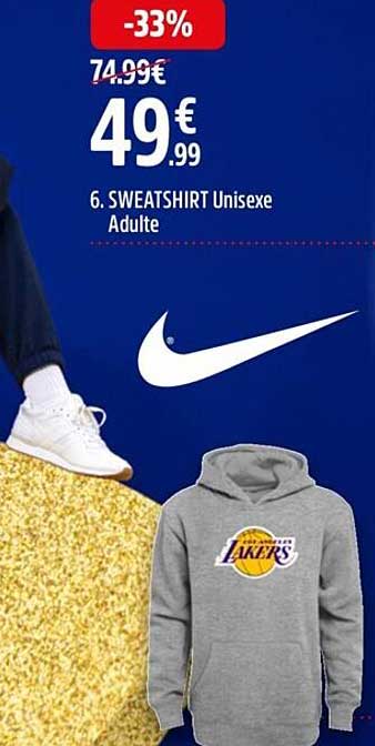 sweatshirt unisexe adulte lakers