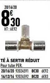 té à sertir réduit