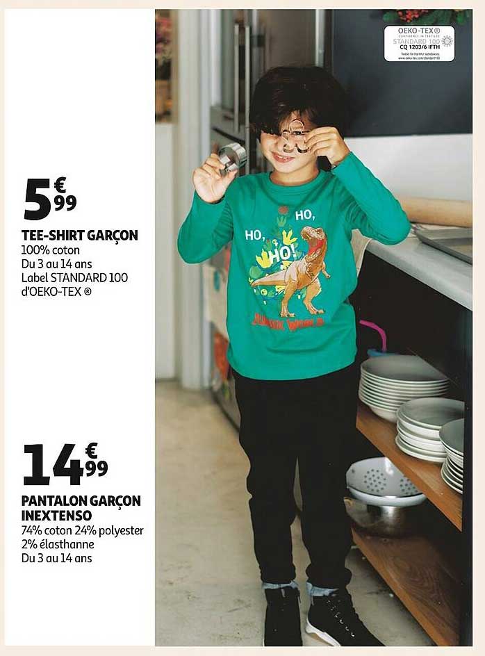 tee-shirt garçon, pantalon garçon inextenso