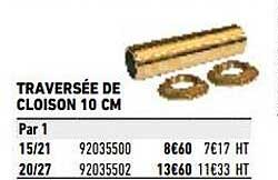 traversée de cloison 10 cm