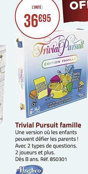 trivial pursuit famille hasbro gaming
