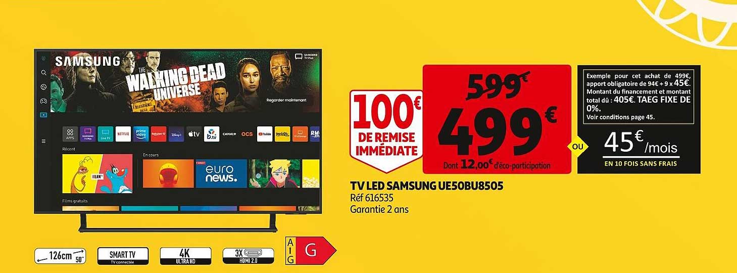 Tv Led Samsung Ue50bu8505