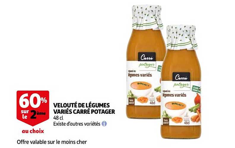 velouté de légumes variés carré potager