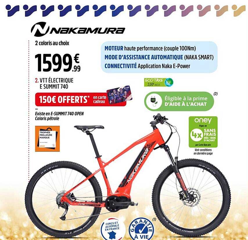 vtt électrique e summit 740 nakamura