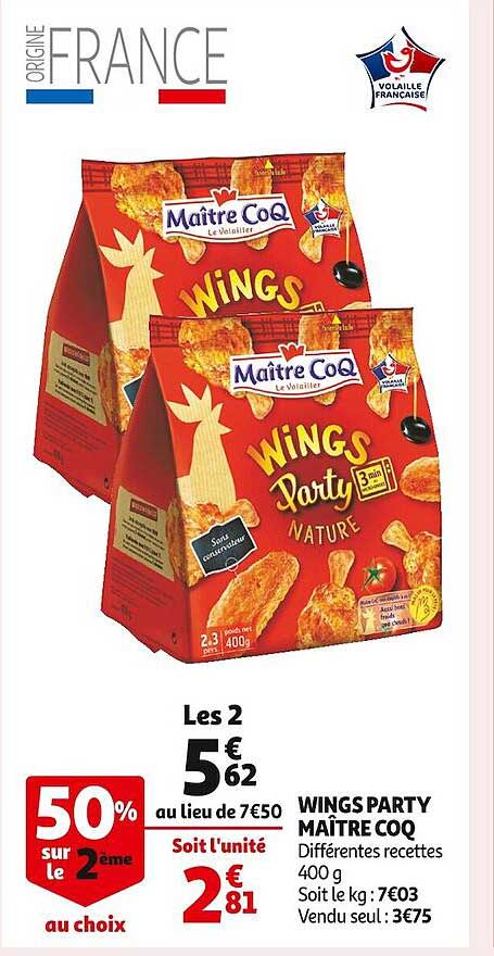 wings party maître coq