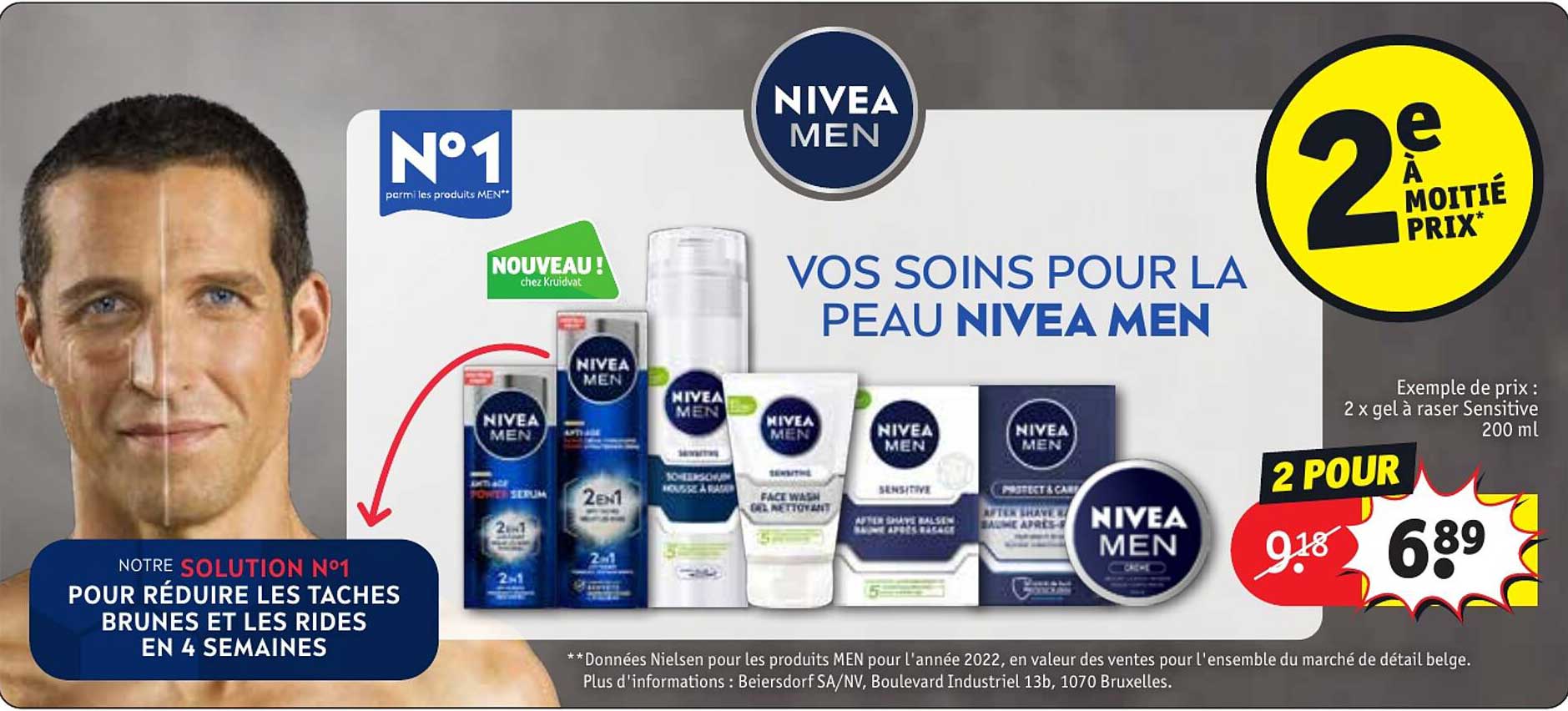 2 x gel à raser sensitive 200 ml nivea