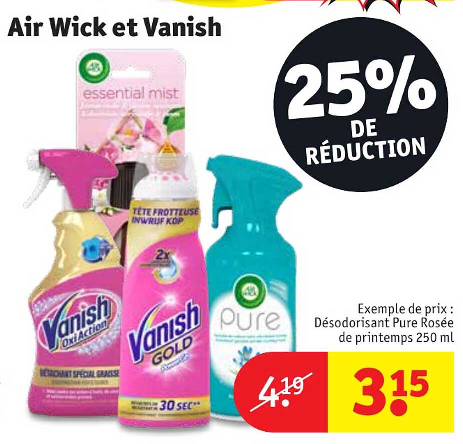 air wick et vanish