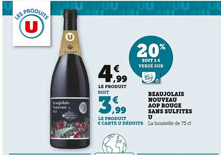 beaujolais nouveau aop rouge sans sulfites u