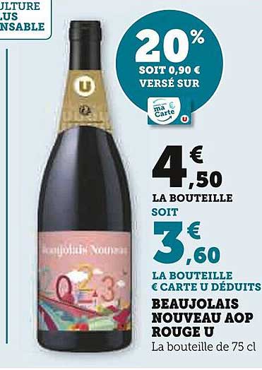 beaujolais nouveau aop rouge u