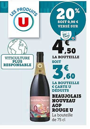 beaujolais nouveau aop rouge u