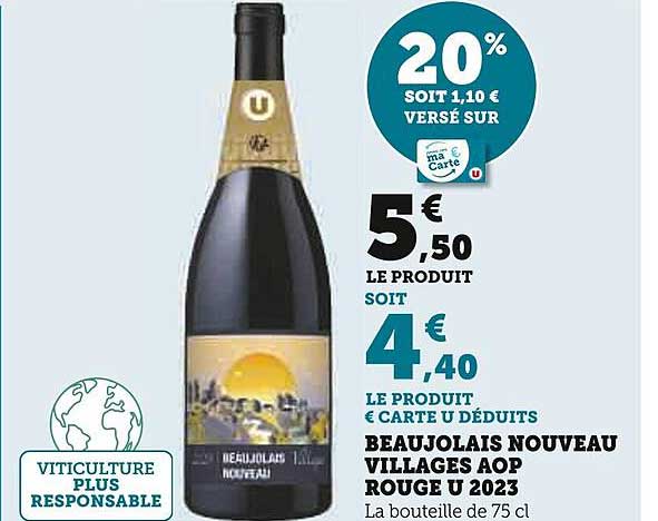 beaujolais nouveau villages aop rouge u 2023