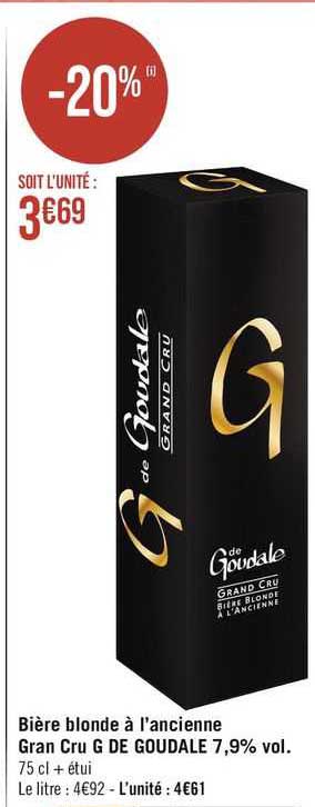bière blonde à l'ancienne gran cru g de goudale 7,9% vol.