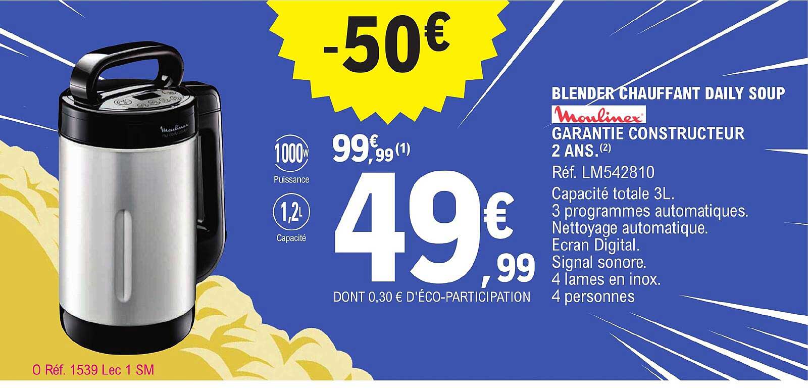 blender chauffant daily soup moulinex