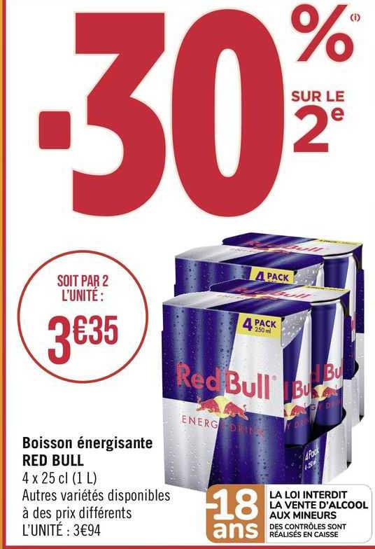 boisson énergisante red bull