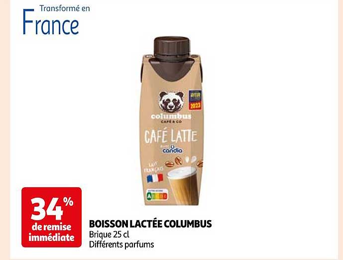 boisson lactée columbus